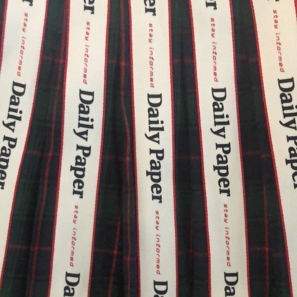 Daily Paper Logo Tape Pleated Skirt SZ S - Picture 2 of 7